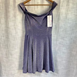 NWT Coya Collection Off Shoulder Glitter Mini Dress